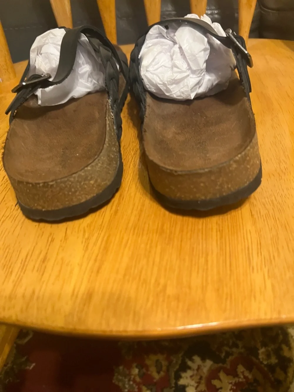 Sonoma Black Braided Strap Slide Sandals - Picture 6 of 9